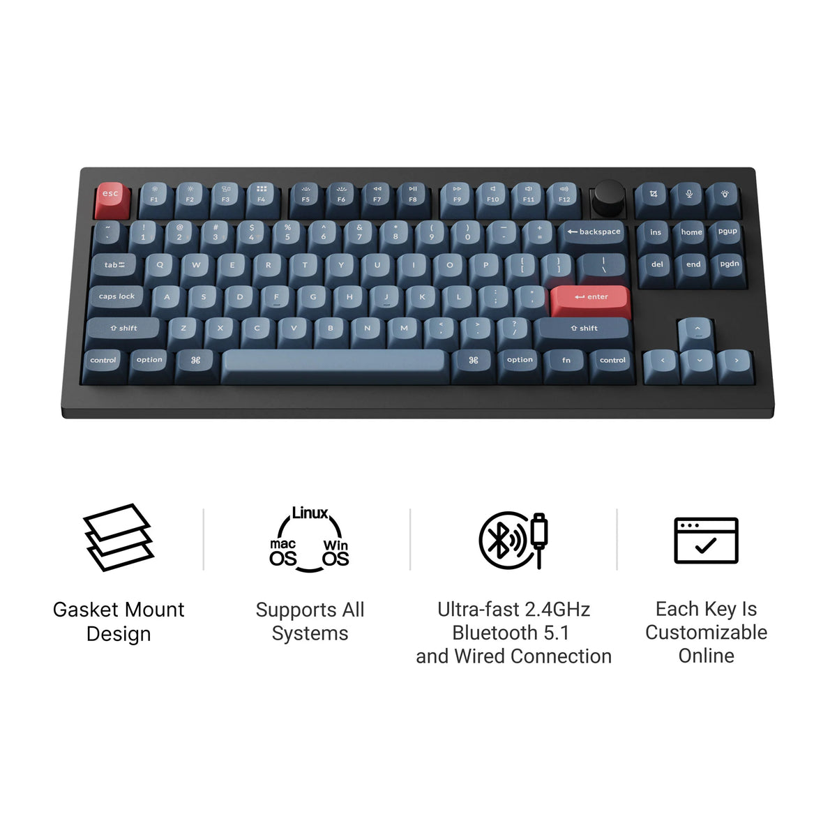 Keychron V3 Max QMK/VIA Wireless Custom Mechanical Keyboard