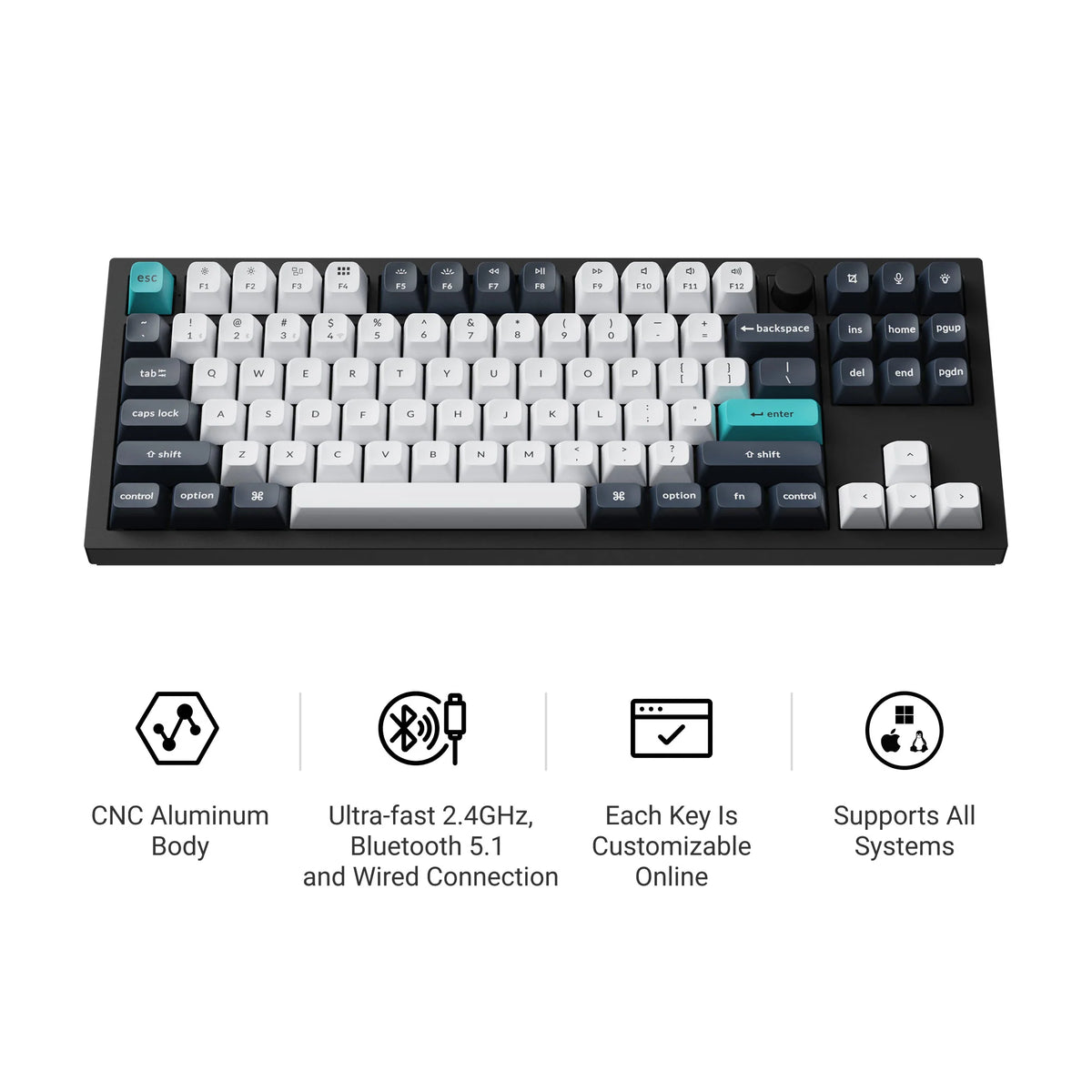 Keychron Q3 Max QMK/VIA Wireless Custom Mechanical Keyboard