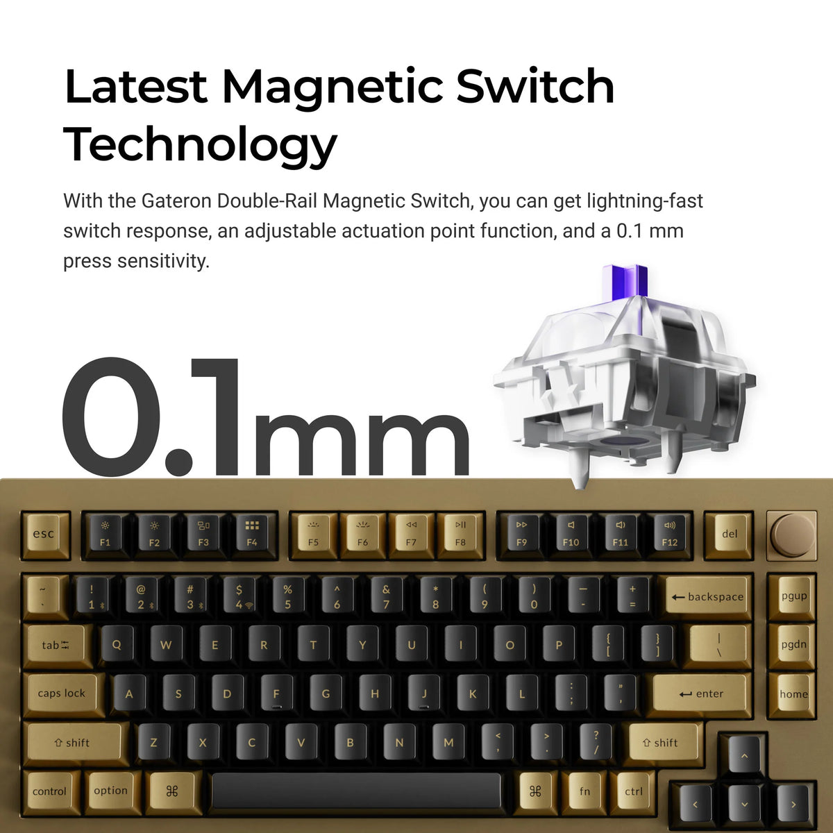 Keychron Q1 HE QMK Wireless Custom Keyboard - Copper Edition