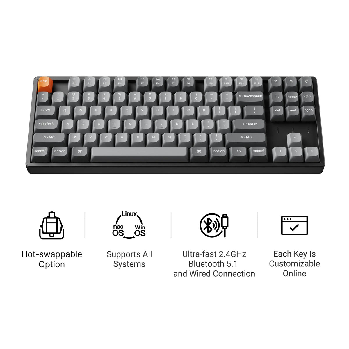 Keychron K8 Max QMK Wireless Mechanical Keyboard