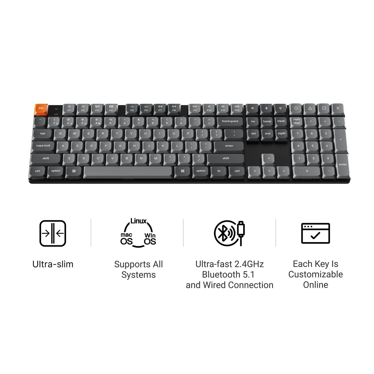 Keychron K5 Max QMK/VIA Wireless Custom Mechanical Keyboard