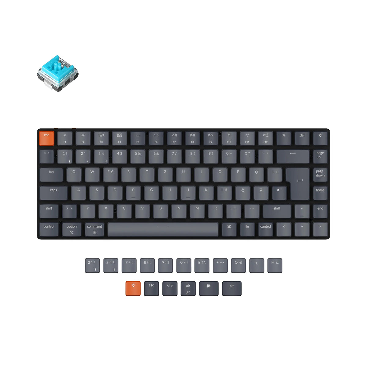 Keychron K3 Ultra-slim Wireless Mechanical Keyboard (German ISO-DE Layout) - Version 2